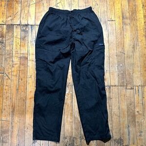 Dagacci Cargo Pants Men's Large Black‎ Solid Regular Fit Pleated Drawstring